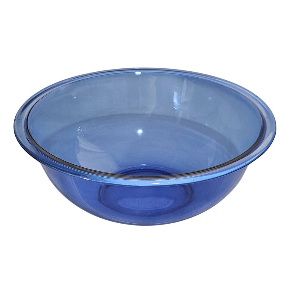 Pyrex Glass Mixing Bowls 2.5qt cobalt blue  10" mixing dish nesting kitchen